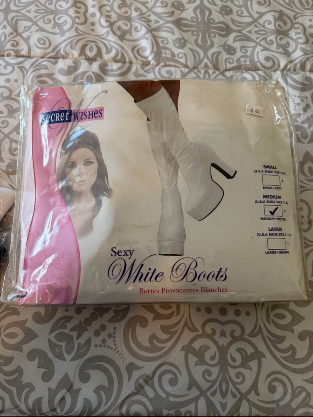 Secret Wishes Over-the-Knee White Boots for Women